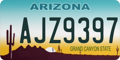 AZ license plate AJZ9397
