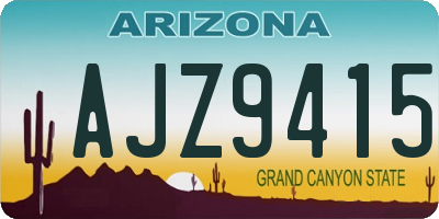 AZ license plate AJZ9415