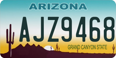 AZ license plate AJZ9468