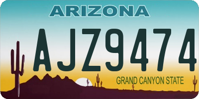 AZ license plate AJZ9474