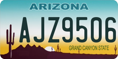 AZ license plate AJZ9506