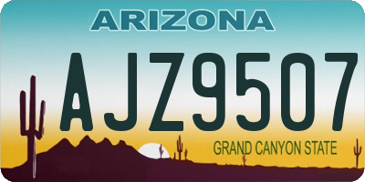 AZ license plate AJZ9507