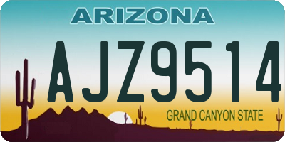 AZ license plate AJZ9514