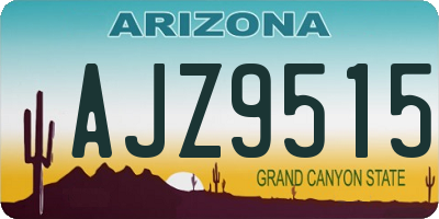 AZ license plate AJZ9515