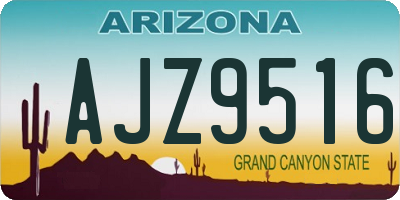 AZ license plate AJZ9516