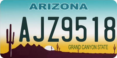 AZ license plate AJZ9518
