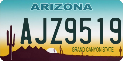 AZ license plate AJZ9519