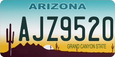 AZ license plate AJZ9520