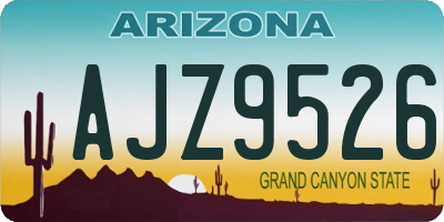 AZ license plate AJZ9526
