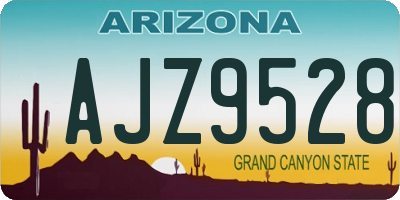 AZ license plate AJZ9528