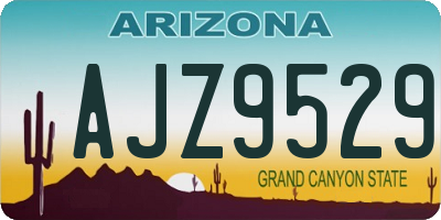 AZ license plate AJZ9529