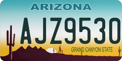 AZ license plate AJZ9530