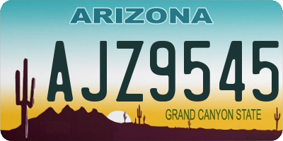 AZ license plate AJZ9545