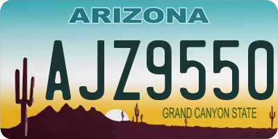 AZ license plate AJZ9550