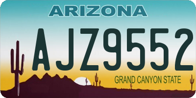 AZ license plate AJZ9552