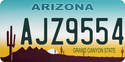 AZ license plate AJZ9554