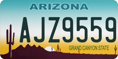 AZ license plate AJZ9559