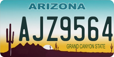 AZ license plate AJZ9564