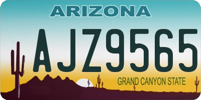 AZ license plate AJZ9565