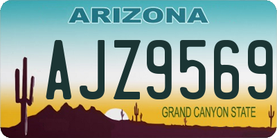 AZ license plate AJZ9569