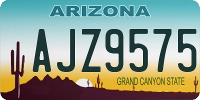 AZ license plate AJZ9575