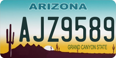 AZ license plate AJZ9589