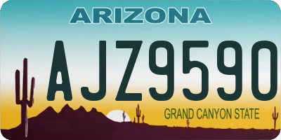 AZ license plate AJZ9590