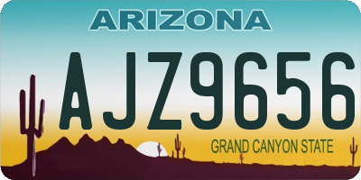 AZ license plate AJZ9656