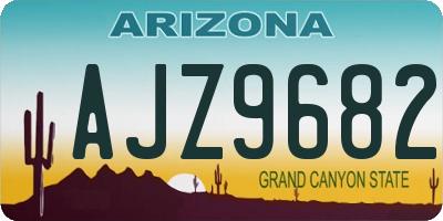 AZ license plate AJZ9682
