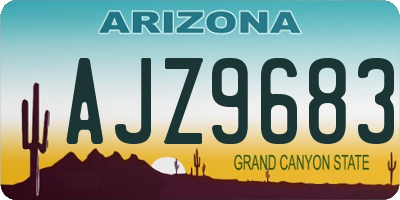 AZ license plate AJZ9683
