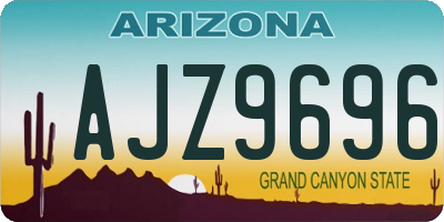 AZ license plate AJZ9696