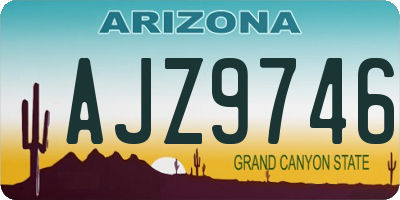 AZ license plate AJZ9746