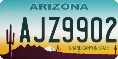 AZ license plate AJZ9902