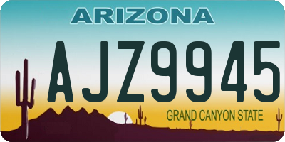 AZ license plate AJZ9945