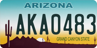 AZ license plate AKA0483