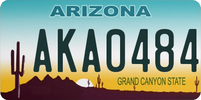 AZ license plate AKA0484