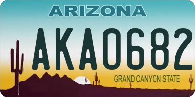 AZ license plate AKA0682