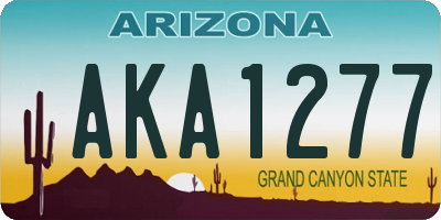 AZ license plate AKA1277