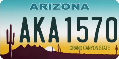 AZ license plate AKA1570