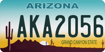 AZ license plate AKA2056