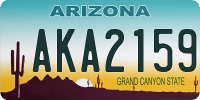 AZ license plate AKA2159