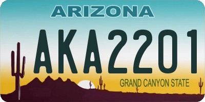 AZ license plate AKA2201
