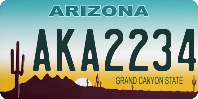 AZ license plate AKA2234