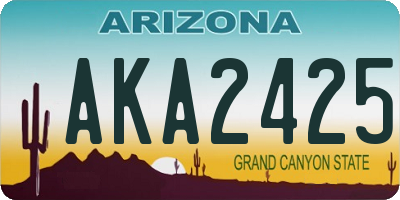 AZ license plate AKA2425