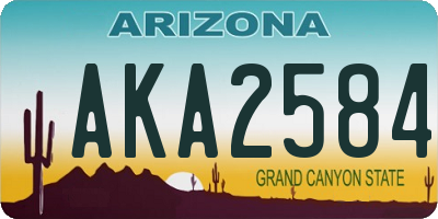 AZ license plate AKA2584