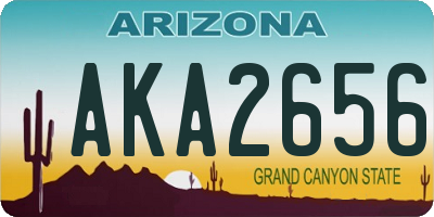 AZ license plate AKA2656