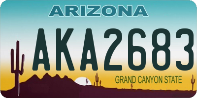 AZ license plate AKA2683