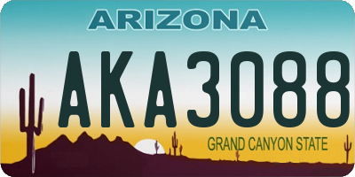 AZ license plate AKA3088