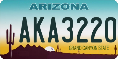 AZ license plate AKA3220