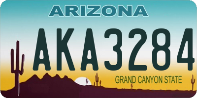 AZ license plate AKA3284